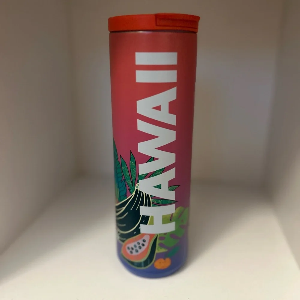 Starbucks Hawaii Insulated Tumbler 16oz Palm Leaf Travel Cup - Picture 1 of 4